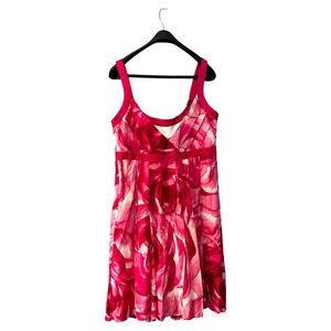 Calvin Klein Pink Floral‎ Sleeveless Dress Summer Spring Party Casual
